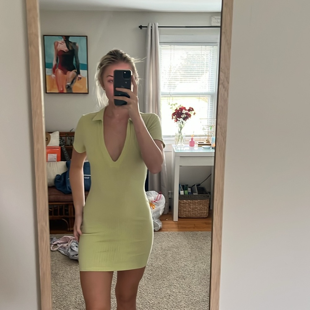 Bodycon Collared Mini Dress